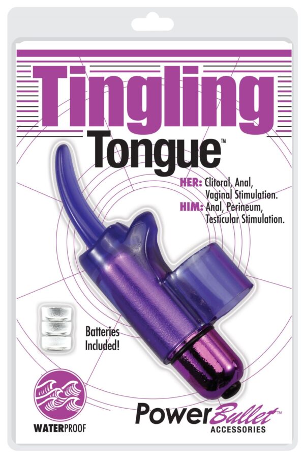 Tingling Tongue Bullet Vinger Vibrator- Paars - Afbeelding 2