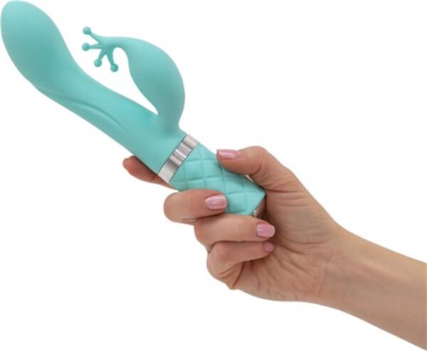 Pillow Talk - Kinky Rabbit & G-Spot Vibrator - Teal - Afbeelding 2