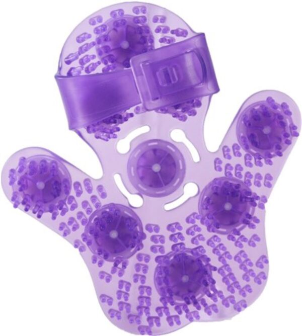 Roller Balls Massage Handschoen - Paars - Afbeelding 2