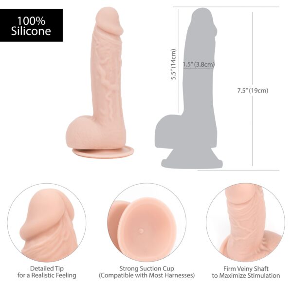 Addiction - Mark Dildo Met Zuignap - 19 cm - Afbeelding 4
