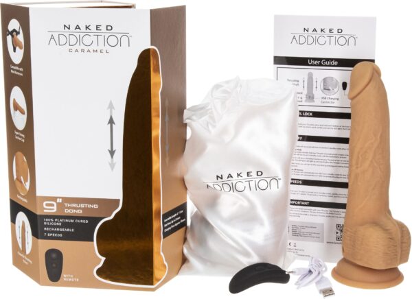 Naked Addiction - Realistische Stotende Dildo met Afstandsbediening - 23 cm - Afbeelding 6