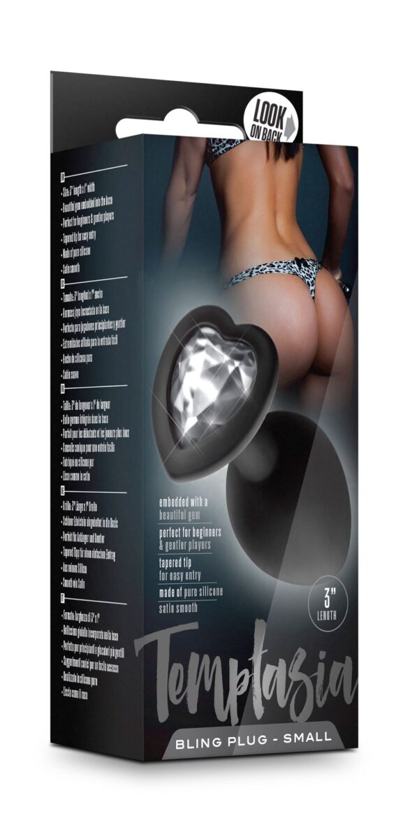 Temptasia - Bling Anaalplug - Small - Zwart - Afbeelding 5