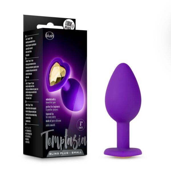 Temptasia - Bling Anaal Plug Small - Paars - Afbeelding 3