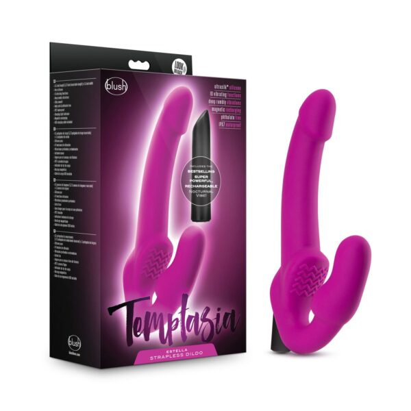 Temptasia - Estella Vibrerende Strapless Strap-on - Roze - Afbeelding 4