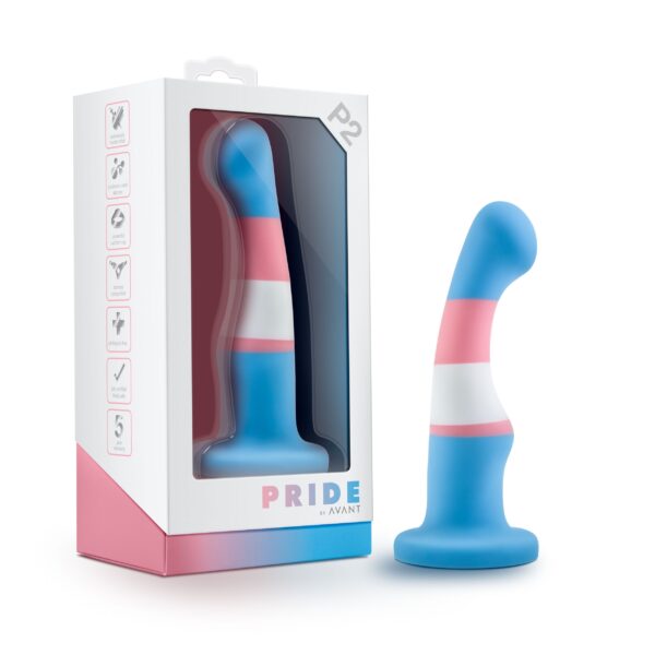 Avant - Pride Siliconen Dildo Met Zuignap - True Blue - Afbeelding 6