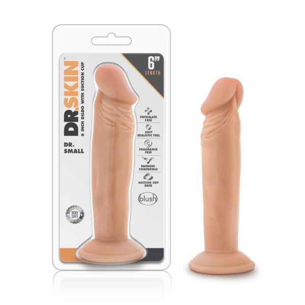 Dr. Skin - Dr. Small Dildo Met Zuignap 19 cm - Vanilla - Afbeelding 6