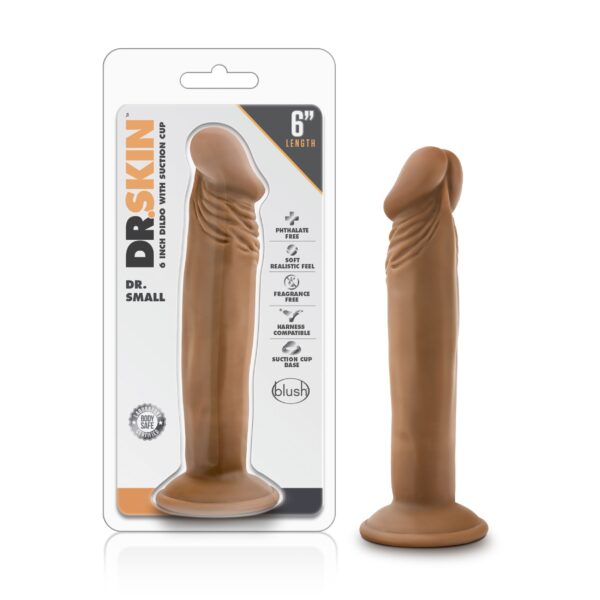Dr. Skin - Dr. Small Dildo Met Zuignap 16 cm - Mocha - Afbeelding 6
