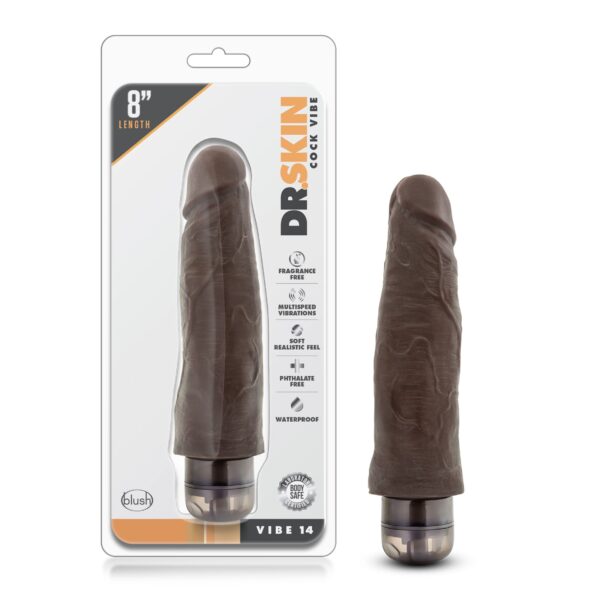 Dr. Skin - Cock Vibe no14 Vibrator - Chocolate - Afbeelding 6