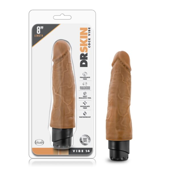 Dr. Skin - Cock Vibe no14 Vibrator - Mocha - Afbeelding 3