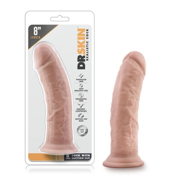 Dr. Skin - Realistische Dildo Met Zuignap 20 cm - Vanilla - Afbeelding 6