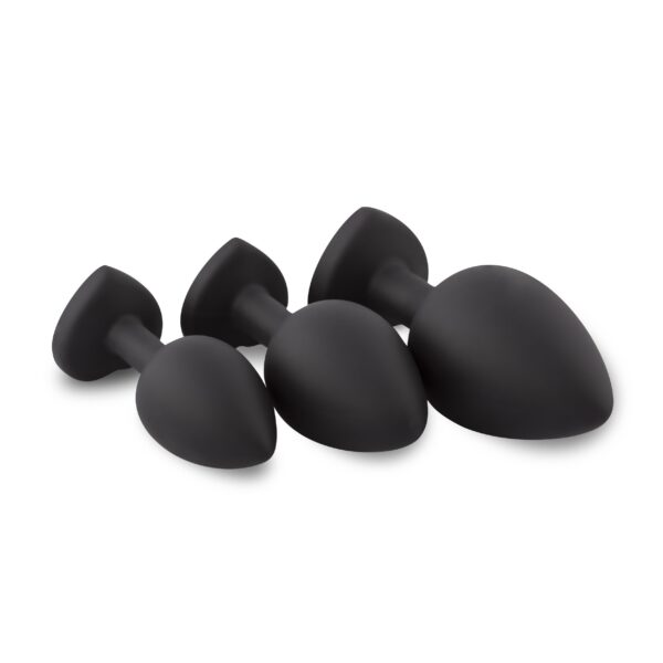 Siliconen Buttplug Set Met Diamantjes - Hart - Afbeelding 3