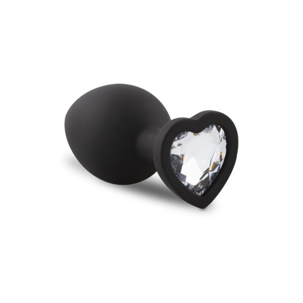 Siliconen Buttplug Set Met Diamantjes - Hart - Afbeelding 4