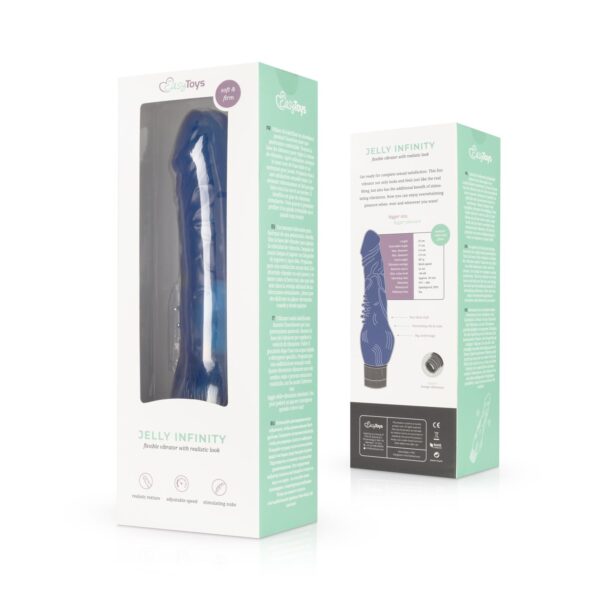 Jelly Infinity - Realistische Vibrator - Blauw - Afbeelding 2