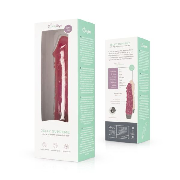 Jelly Supreme - Realistische Vibrator - Roze/Glitters - Afbeelding 6