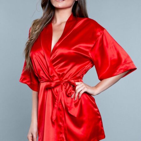 Getting Ready Satijnen Kimono - Rood