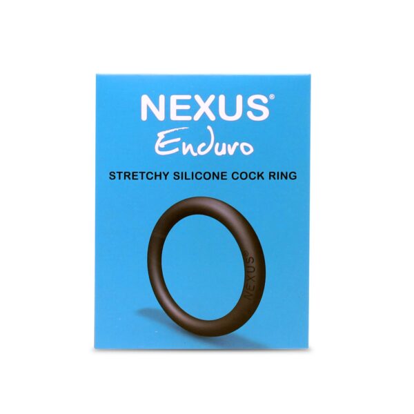 Nexus - Enduro Siliconen Cockring - Zwart - Afbeelding 2