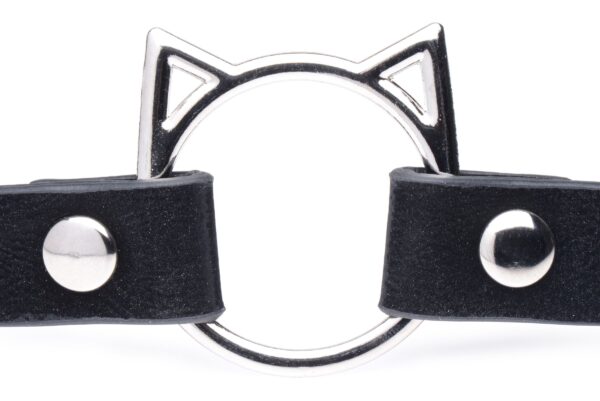 Kinky Kitty Ring Slim Choker - Zwart - Afbeelding 3