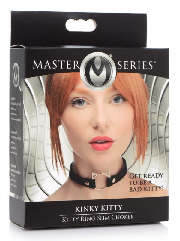 Kinky Kitty Ring Slim Choker - Zwart - Afbeelding 4