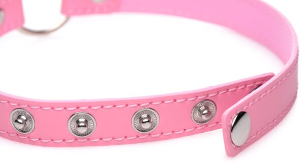Kinky Kitty Ring Slim Choker - Roze - Afbeelding 2