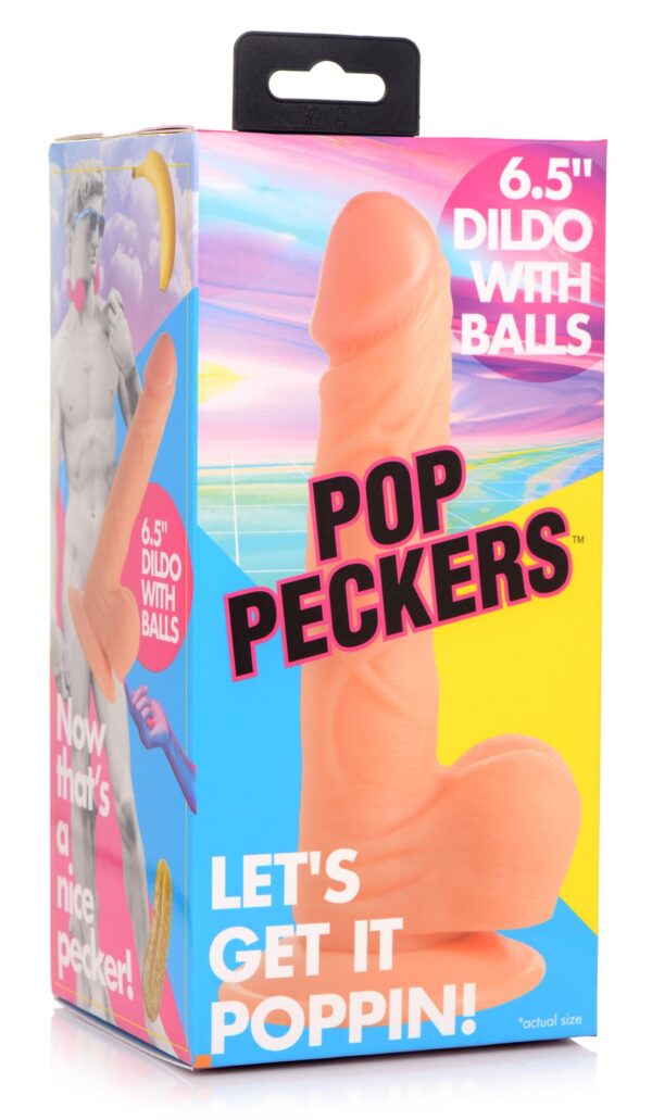 Poppin Dildo 16,5 cm - Beige - Afbeelding 5
