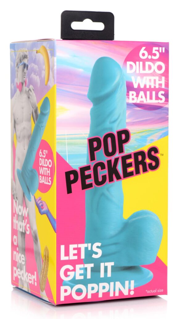 Poppin Dildo 16,5 cm - Blauw - Afbeelding 4
