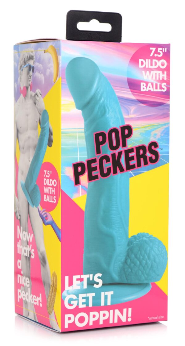 Poppin Dildo 19 cm - Blauw - Afbeelding 6