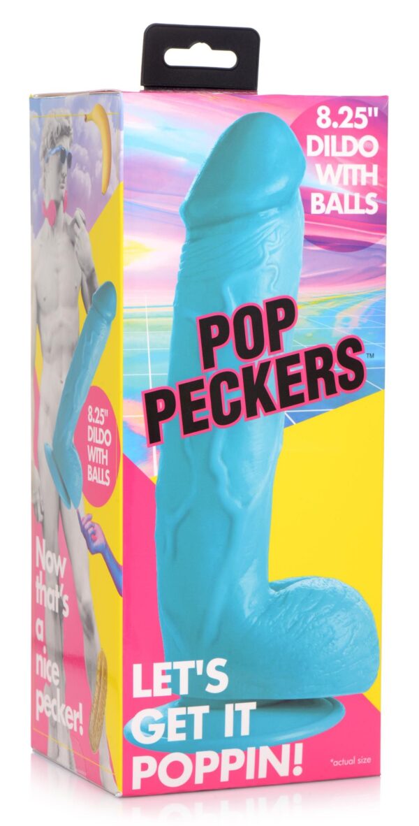 Poppin Dildo 20 cm - Blauw - Afbeelding 6