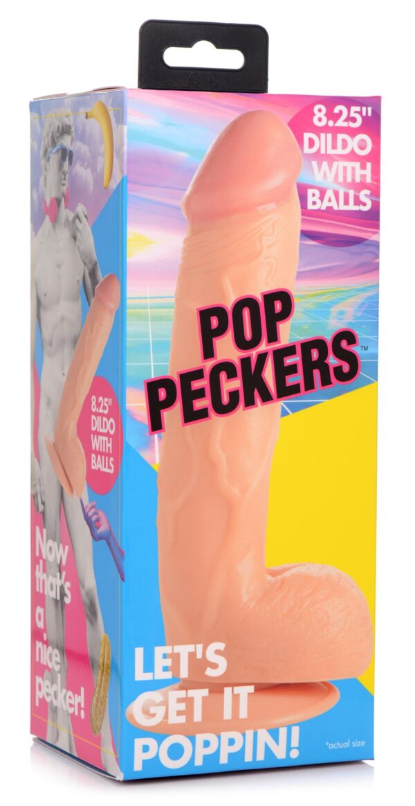 Poppin Dildo 20 cm - Beige - Afbeelding 6