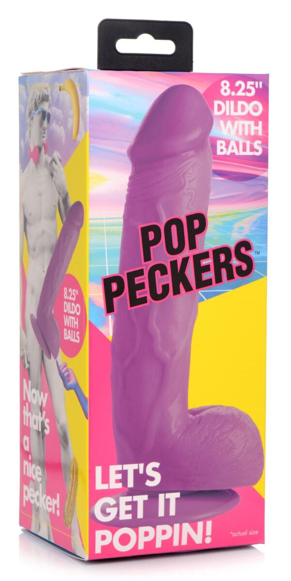 Poppin Dildo 20 cm - Paars - Afbeelding 6