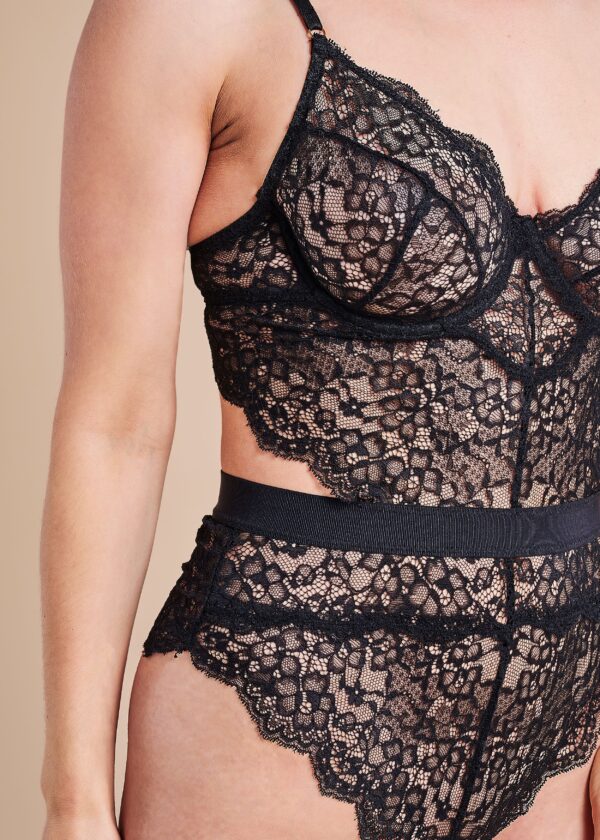 Bettany Kanten Body - Zwart - Afbeelding 3