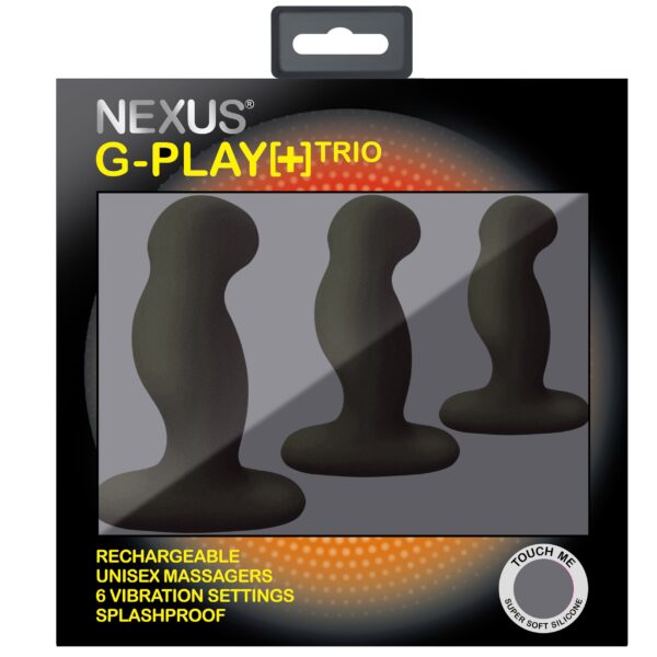 Nexus - G-Play Trio Plus Unisex Vibrator Pack - S/M/L - Zwart - Afbeelding 3
