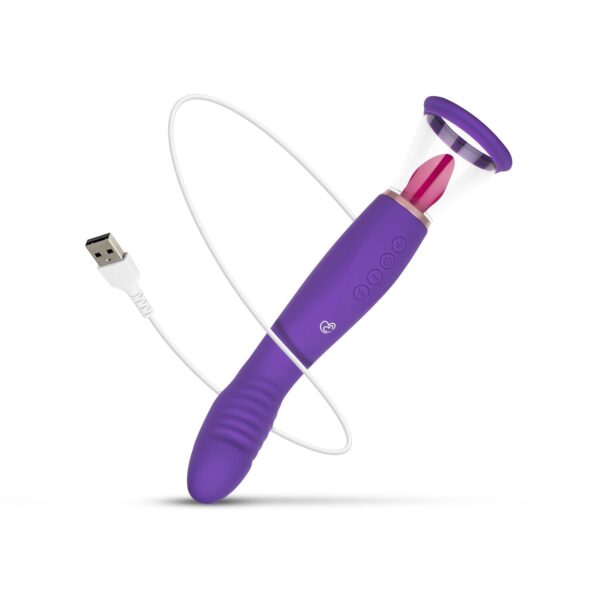 Pleasure Pump Met G-Spot Vibrator - Paars - Afbeelding 9