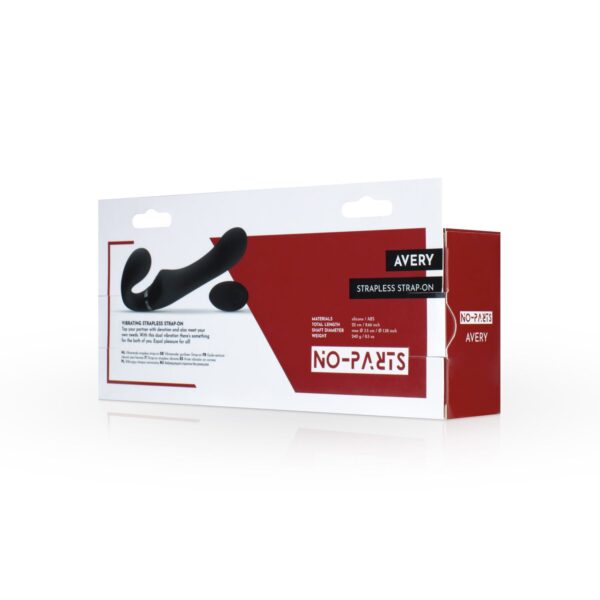 No-Parts - Avery Strapless Strapon Vibrerende Dildo 22 cm - Zwart - Afbeelding 12