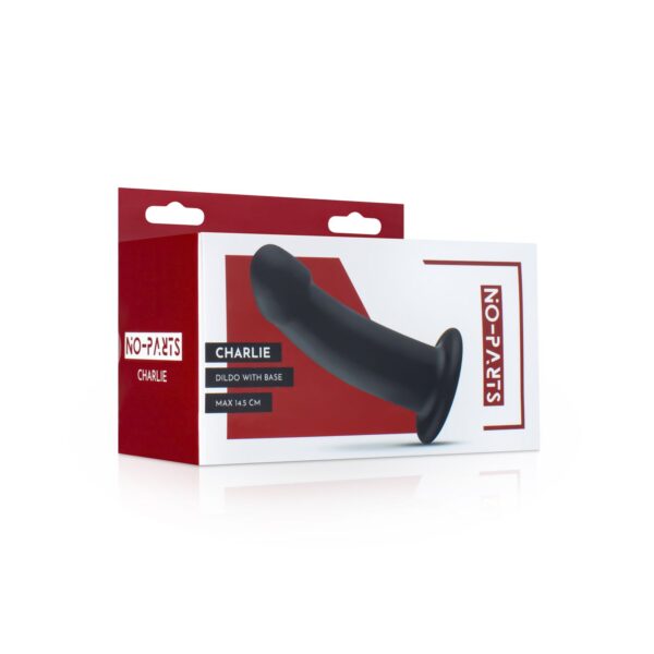 No-Parts - Charlie Dildo 14.5 cm - Zwart - Afbeelding 2