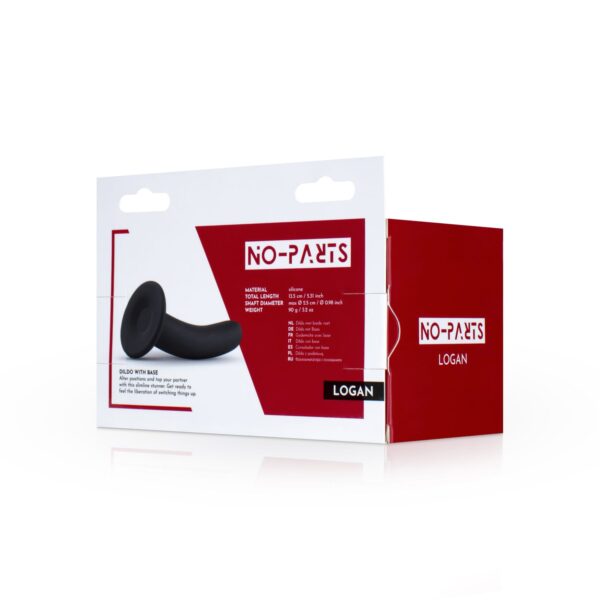 No-Parts - Logan Dildo 13.5 cm - Zwart - Afbeelding 9