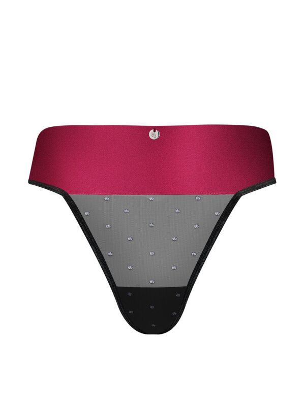 Tienesy String Met Sexy Strik - Zwart/Rood - Afbeelding 3