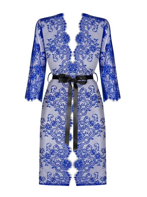 Cobaltess Kanten Kimono - Blauw - Afbeelding 3