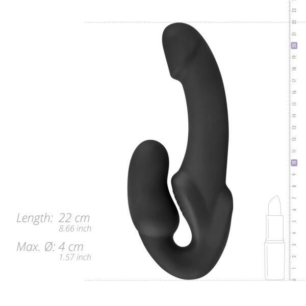No-Parts - Morgan Strapless Strapon Dildo 22 cm - Zwart - Afbeelding 12