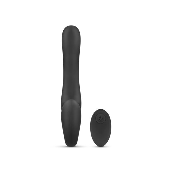 No-Parts - Avery Strapless Strapon Vibrerende Dildo 22 cm - Zwart - Afbeelding 7