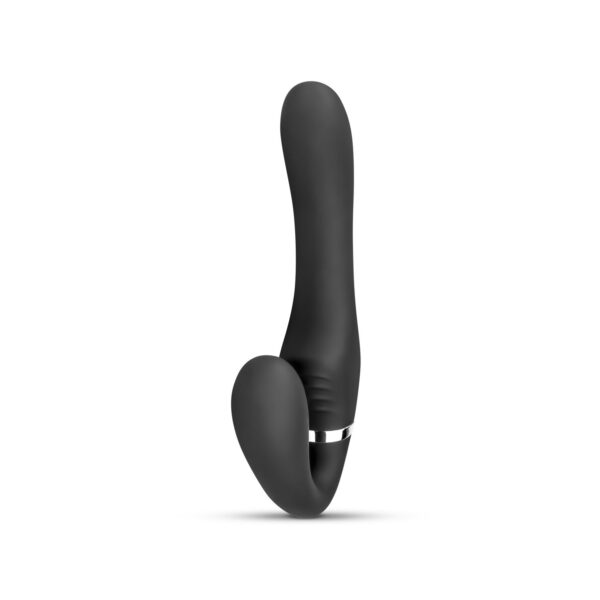 No-Parts - Avery Strapless Strapon Vibrerende Dildo 22 cm - Zwart - Afbeelding 8