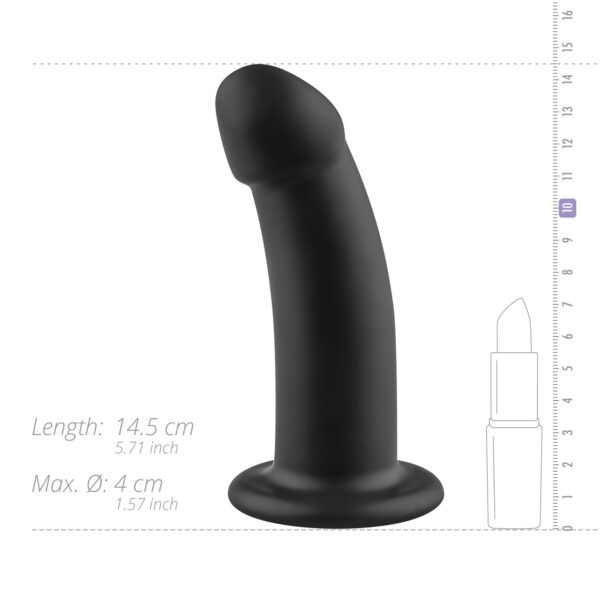 No-Parts - Charlie Dildo 14.5 cm - Zwart - Afbeelding 10