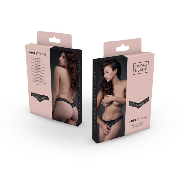 Underneath - Mira String Met Open Kruisje En Parelketting - Afbeelding 5