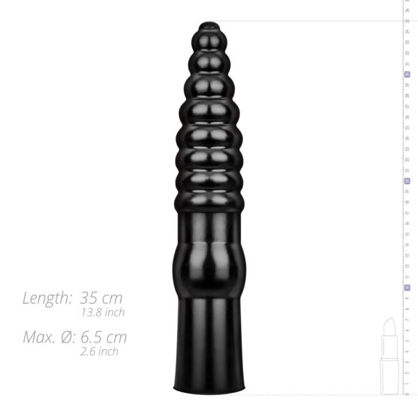 Geribbelde Dildo - 34 cm - Afbeelding 6