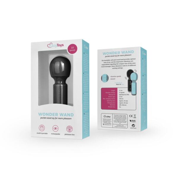 Mini Vibe Wand Vibrator - Zwart - Afbeelding 2