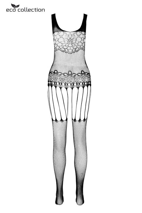 Catsuit met open onderkant  zwart - Afbeelding 4