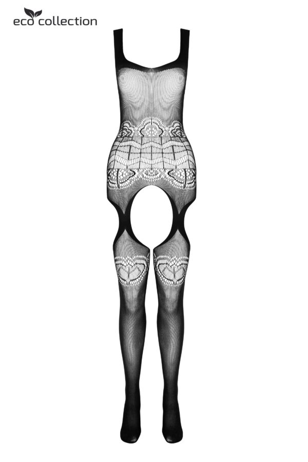 Jarretel Catsuit met design zwart - Afbeelding 3