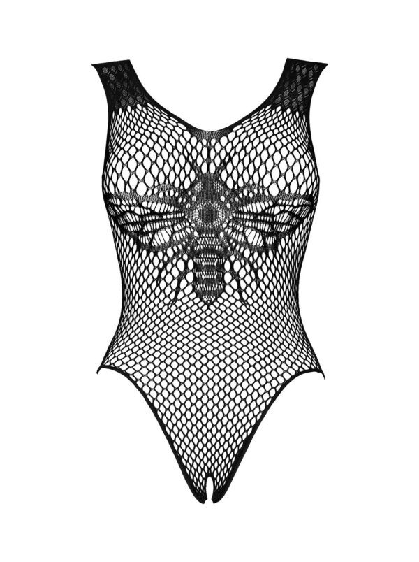 Sexy Body Met Open Kruis Curvy - Zwart - Afbeelding 3