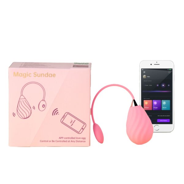 Magic Sundae App Controlled Vibratie Eitje - Roze - Afbeelding 2