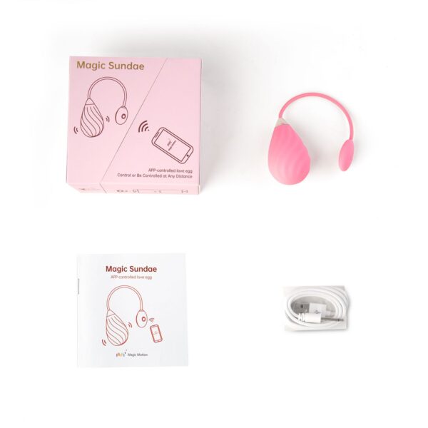 Magic Sundae App Controlled Vibratie Eitje - Roze - Afbeelding 3