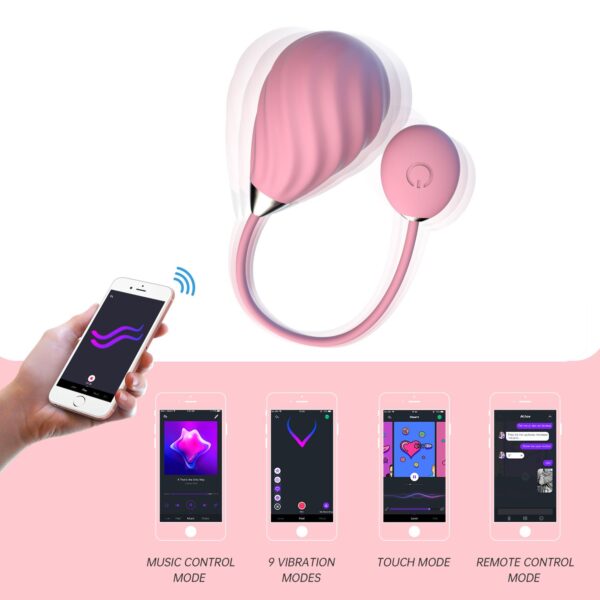 Magic Sundae App Controlled Vibratie Eitje - Roze - Afbeelding 4